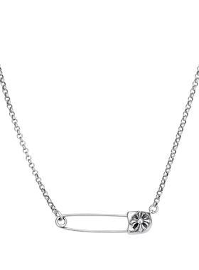 冷淡风韩版十字架别针珍珠项链