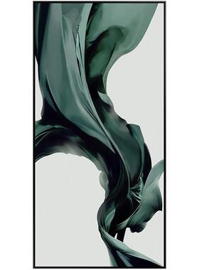 玄关走廊过道抽象风绿色装饰画