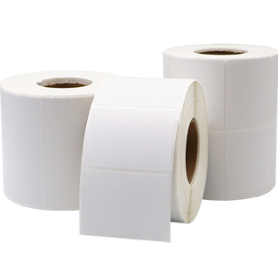 铜版纸不干胶标签贴纸60 65*10 15 20 25 30 35 40 45 50条码纸服装吊牌空白铜板标签纸不干胶打印纸手写定做