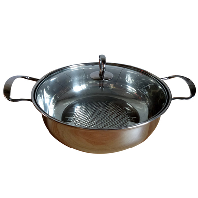 304不锈钢火锅盆特厚三层复合底