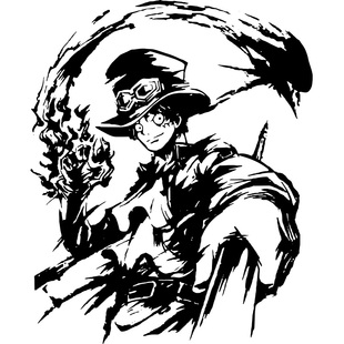 海贼王路飞贴花萨博卡通动漫人物漫画海报背景墙贴装饰画贴纸贴画