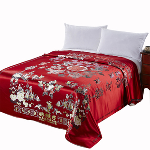 杭州丝绸 七彩织锦缎被面 高档绸缎 结婚庆缎子被面子龙凤百子