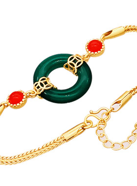 沙金手链女硬币欧币镀久不掉色