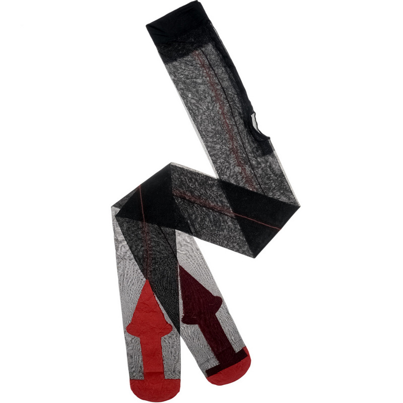 Open SOCK丝滑油亮性感后竖线款开档连裤袜超薄带脚跟情趣丝袜女
