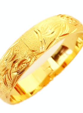 新款婚庆龙凤手镯拍照道具镀沙金婚礼喜庆实心仿真饰品久不褪色