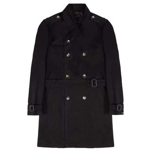 英国采购新上.Lindeberg经典双排扣大翻领系腰带修身商务男风衣