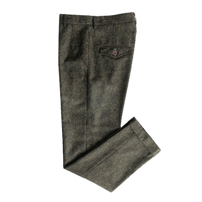 粗花呢羊毛西裤英伦猎户羊毛呢装