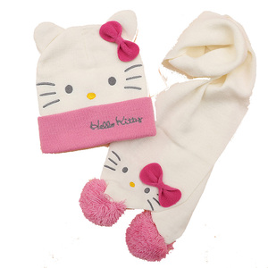 儿童小马宝莉帽子围巾两件套女童小女孩毛线帽子针织围脖户外秋冬