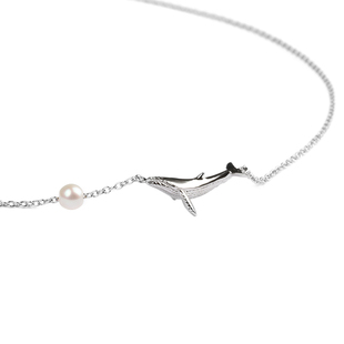 十口二冂官方店原创设计飞鸟鲸鱼纯银项链女锁骨链颈链ins冷淡风