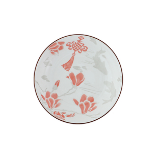 碗碟套装家用4人简约北欧风餐具6人创意日式陶瓷碗盘红色碗具组合