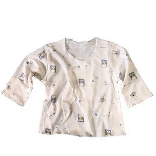 圆梦宝婴儿超薄无骨和尚服新生儿衣服夏季薄款透气系带挖背衣