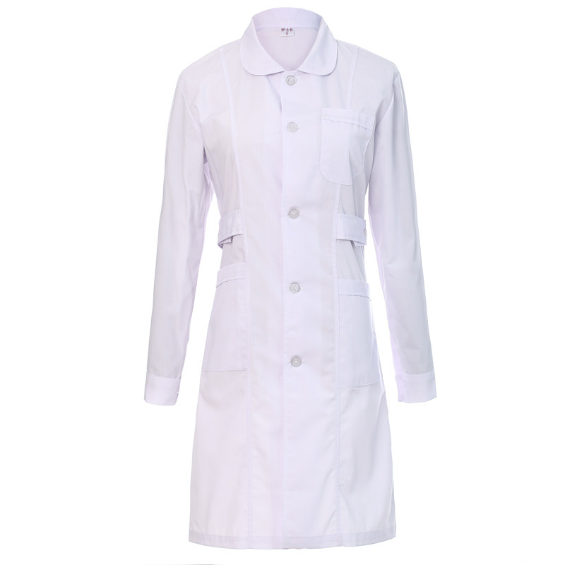 护士服长袖女冬装加厚白大褂修身粉色蓝套装美容师药店工作服制服
