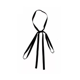 HJG纯桑蚕丝巾超细长窄小长条黑色飘带衬衣丝带ins领带真丝发带潮