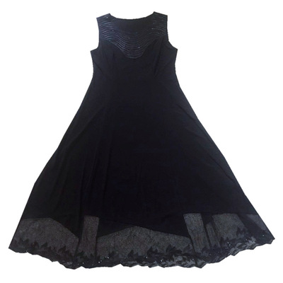 无袖连衣裙中年背心妈妈装