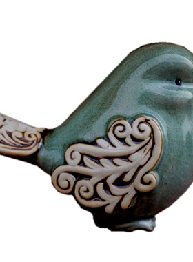 浮雕美式乡村可爱风小动物摆件