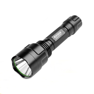 正品手电筒视睿RX308LED户外强光手电筒 充电18650远射骑行锂电池