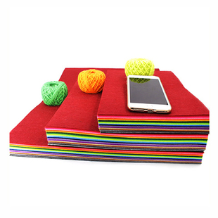 24色不织布  A4手工diy布艺无纺布彩色不织布布料毛毡布幼儿园