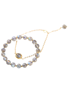 shahd塔拉镀金灰月光石