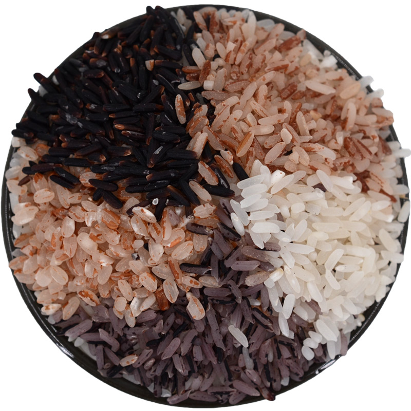 广西巴马五色米天然黑米糙米大米红米八宝粥原料五谷杂粮5斤包邮