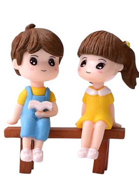 可爱风看书凳子摄影蛋糕小摆件