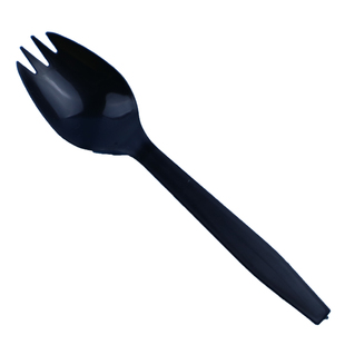 加厚黑色一次性勺子叉勺塑料勺沙拉勺西餐勺饭勺羹勺叉子勺1000个