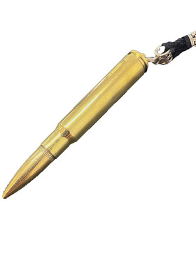 滚花头子吊坠纯铜男士战狼项链