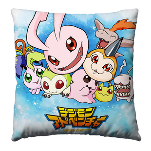 数码宝贝滚球独角种子小狗布加兽周边迪哥兽比高兽靠垫公仔抱枕头