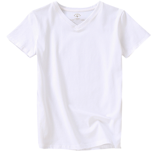 白色t恤女短袖ins洋气减龄纯棉欧美风简单体桖潮打底简约宽松白体