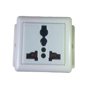 稳不落一位明装3三孔插座WF-7外露式单孔一体式多用插座开关面板
