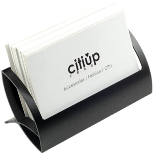 citiup名片盒桌面个性创意名片架子摆台名片座展会名片展示架卡片收纳盒前台名片架座放名片盒子办公桌名片盒