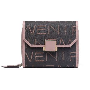 2025新款小钱包女短款真皮搭扣女士牛皮卡包简约大牌钱夹零钱包潮