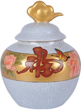 汝窑工艺品客厅陶瓷彩绘装饰摆件