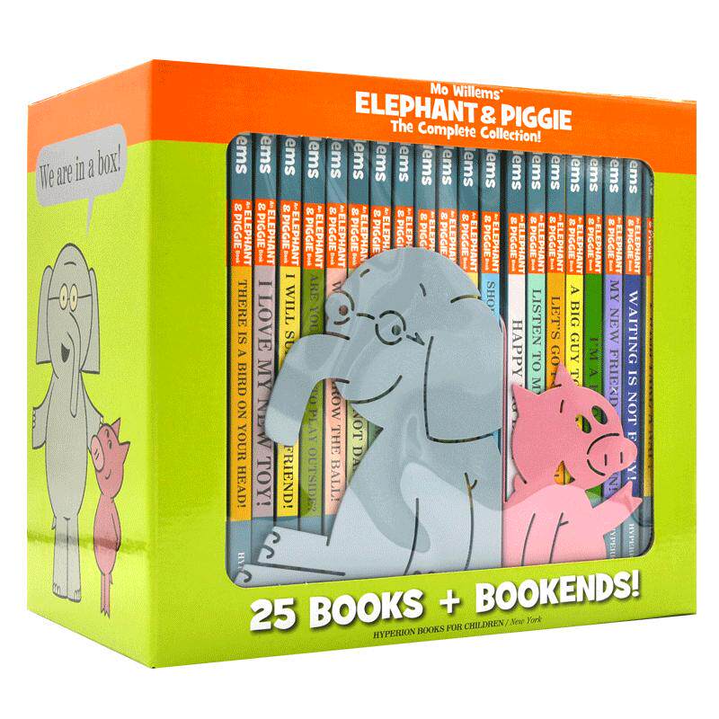 预售 小象小猪系列绘本25册全集全套套装英文版原版 Elephant&Piggie:The Complete Collection 精装 附赠书立 吴敏兰推荐绘本