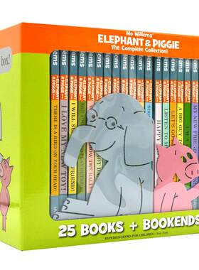 预售 小象小猪系列绘本25册全集全套套装英文版原版 Elephant&Piggie:The Complete Collection 精装 附赠书立 吴敏兰推荐绘本