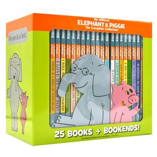 预售 小象小猪系列绘本25册全集全套套装英文版原版 Elephant&Piggie:The Complete Collection 精装 附赠书立 吴敏兰推荐绘本