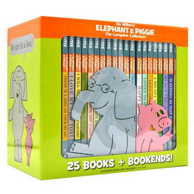 预售 小象小猪系列绘本25册全集全套套装英文版原版 Elephant&Piggie:The Complete Collection 精装 附赠书立 吴敏兰推荐绘本