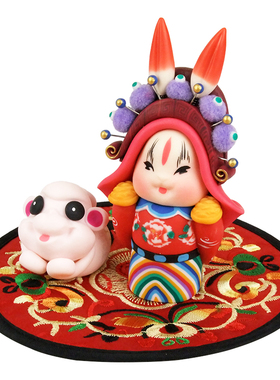 兔儿爷北京软陶出国送外宾摆件