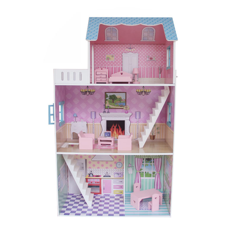 女孩木制过家家玩具屋