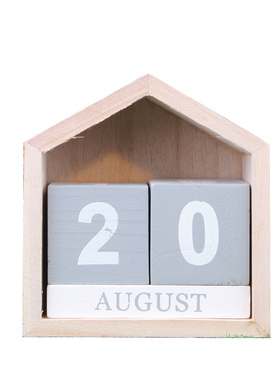 diy复古风木质数字拍照万年历