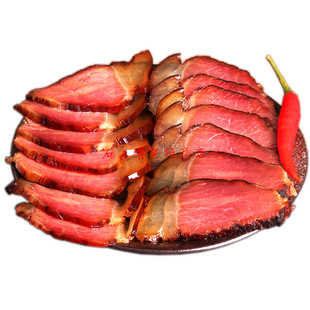 陕西安康柴火烟熏腊肉 陕南石泉农家自制土猪美味腊肉干 1斤包邮