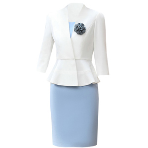 2023春装白色西装短外套韩版修身显瘦西服套装气质面试正装工作服