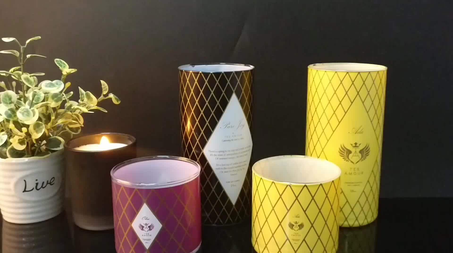 Frosted Glass Candle Holder Jar With Metal Lid Buy Glass Jar With