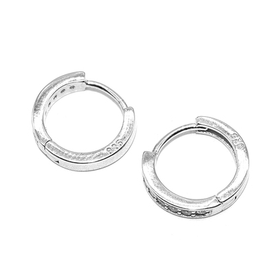 纯银镶钻欧美风锆石百搭款耳环