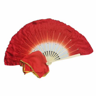 八寸真丝安徽云南花灯秧歌舞蹈扇