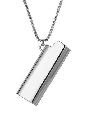 ins打火机金银色项链百搭款吊坠