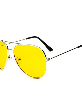 韩版黄色透明太阳眼镜权志龙同款
