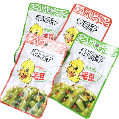 湖南特产章鸭子毛豆辣味酱板