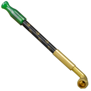 传统老式旱烟袋叶子烟一口香玉石玛瑙烟嘴实木烟杆男士烟斗铜烟锅