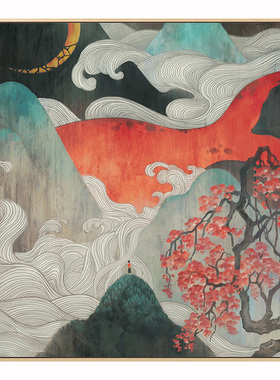 大鱼海棠动漫儿童房日式风装饰画