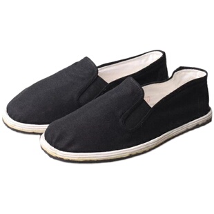 正品3520布鞋一脚蹬男女黑色工作鞋老北京78式松紧口千层底87布鞋